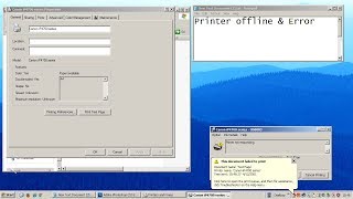 Printer not responding \u0026 offline Error ปริ้นเตอร์