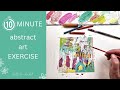 Challenge: 10-Minute Art to Fuel Your Creative Flow | Abstract Art | Acrylic Painting | Mixed Media