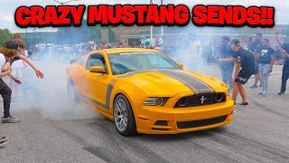 MMS Mustang Car Show CRAZY Pullouts, Full Sends, Burnouts \u0026 Cops!! - April 2024