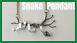 Wire Snake Pendant Jewelry Making Tutorial