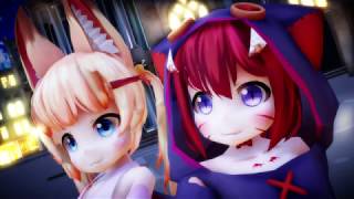 【MMD】みここ と ねこま『Zoo (Feat. kana)』(リップシンク配布)