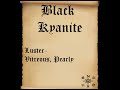 Black Kyanite is a mineral found mainly in metamorphic rocks.