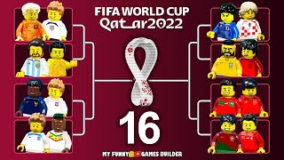 World Cup 2022 Qatar - Round of 16 | All 16 Qualified Teams in Lego Football Film Animation