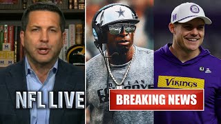 NFL LIVE | Adam Schefter BREAKING: Cowboys consider Deion Sanders, Kevin O'Connell extend vs Vikings