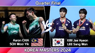 Aaron CHIA /SOH Wooi Yik vs KIM Jae Hyeon /LEE Sang Won | Korea Masters 2024 Badminton