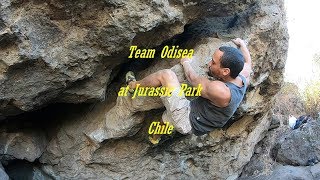 Team Odisea Bouldering at Jurassic Park in Chile