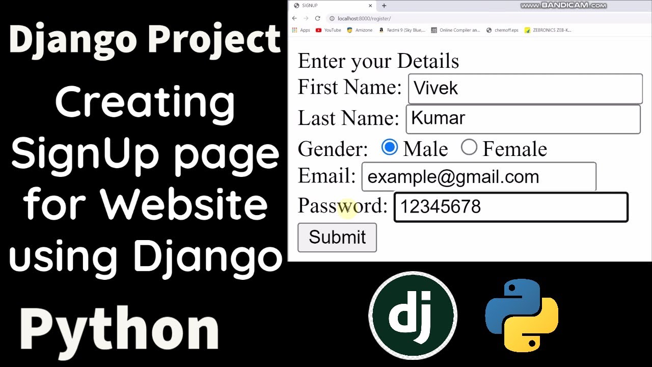 Create Your First Django Project In Python | Django Tutorial - YouTube