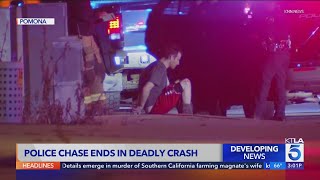 Reckless driver fleeing police kills 2 innocent people after Pomona crash