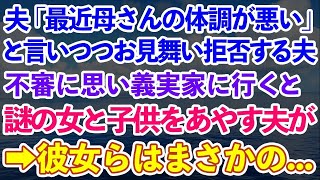 【スカッとする話】夫「最近母さんの体調が悪い」と言いつつ義実家に私だけ連れて行かない。不審に思い、義実家にアポ無しで行くと謎の女と子供をあやす夫が！彼女らはまさかの...【修羅場】