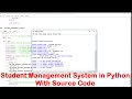 🔴 Student Management System in Python With Source Code | Free Project download