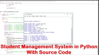 🔴 Student Management System in Python With Source Code | Free Project download