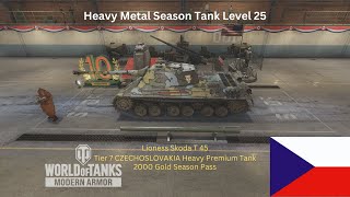 Lioness Skoda T 45 Level 25 Season Pass Reward Heavy Metal Season World Of Tanks Modern Armor