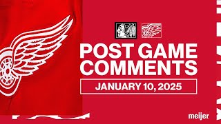 Lucas Raymond, Albert Johansson, Todd McLellan Post Game Comments vs. CHI | Jan. 10, 2025