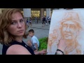 #Ukrainian #PortraitArtist Maryna Hoian #draws Chris Krzentz in downtown #Chicago (Aug 3, 2016)