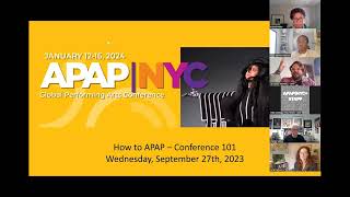 How to APAP: Conference 101 Webinar recorded September 27, 2023