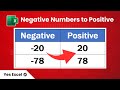 How to Convert Negative Numbers to Positive in Excel