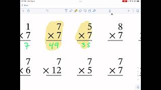 Math-Drills: Multiplying by 7