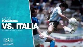 Diego Maradona en el Mundial México 1986. Seguimiento frente a Italia