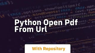 python open pdf from url