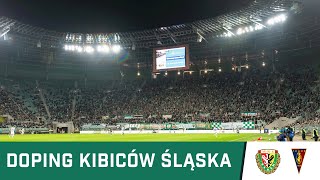 KIBICE: Doping kibiców Śląska podczas meczu z Pogonią Szczecin