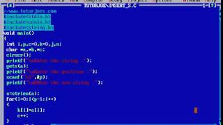Inserting String C Program Tamil