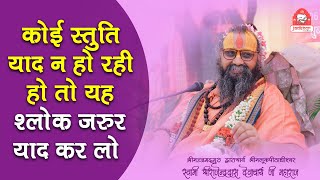 | कोई स्तुति याद न हो रही हो तो यह श्लोक जरूर याद कर लो | Shri Rajendra das ji maharaj |