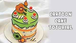 How to make CARTOON cake | COMIC Cake decorating tutorials | The Viral Cartoon Cake!