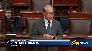 Indiana Governor-Elect Braun offers a farewell speech on the Senate floor