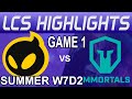 DIG vs IMT Game 1 Highlights | LCS Summer W7D2 2024 | Dignitas vs Immortals by Onivia