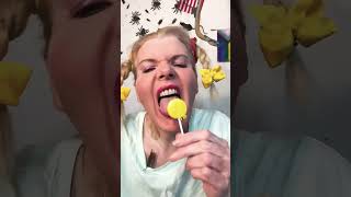 #SweetTooth #LollipopOnStick ￼ #ASMR #Candy #Eating #Cringe#Mukbang #Eating #Lollipop #Mouth#Funny ￼