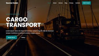 Transport Website Template using HTML and CSS | Logistics Company Website Template | #html #css