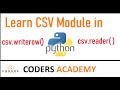 learn csv module in python || import csv module, open close csv file, csv.writerow and csv.reader