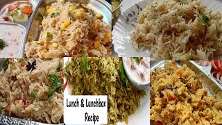 5 Days 5 Lunch - Lunchbox Recipes | Monday to Friday Lunchbox Recipes | 5 Varities of Rice Recipes