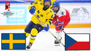 SVERIGE VS TJECKIEN KVARTSFINAL VÄRLDSMÄSTERSKAP I ISHOCKEY U18 KVINNOR 2024