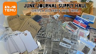 Huge Temu journaling haul : stamps, dies & themed journal supplies!