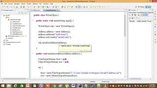 8 Java Object Serialization Write an object to a file