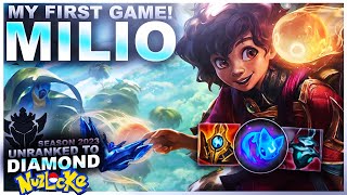 MY FIRST GAME OF MILIO! - Unranked to Diamond Nuzlocke | League of Legends