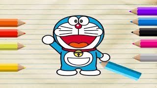 How To Draw Doraemon Coloring Pages for Kids - Art Colors for Kids