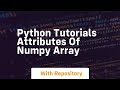 python tutorials attributes of numpy array