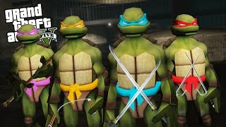 TEENAGE MUTANT NINJA TURTLES IN GTA 5!! (GTA 5 Mods Gameplay)