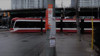 TTC 2019 Bombardier Flexity Outlook 4564 Looping Around Queen's Quay \u0026 Spadina Avenue