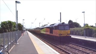 60095 \u0026 60085 Colas Rail Freight Pass Irvine 05/06/16