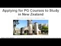 Applying for PG Courses to Study in New Zealand