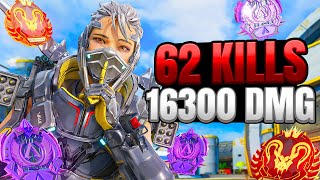 62 Kills and 16K Damage Valkyrie Gameplay Wins - Apex Legends (No Commentary)