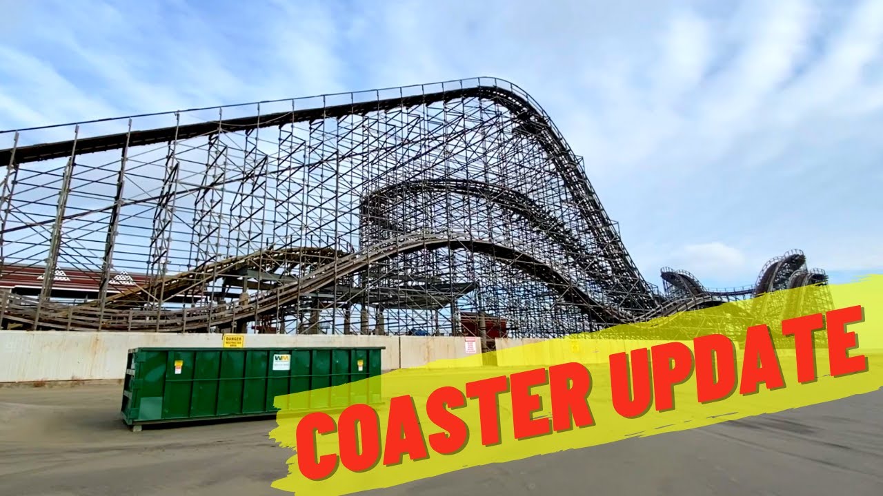 Great White Coaster Re-Track Update - YouTube