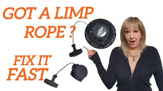 EASY TRICK TO FIX A LIMP / LOOSE STARTER ROPE THAT DOESN'T RETRACT OR REWIND ALL THE WAY