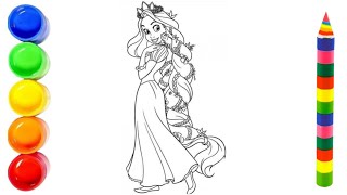 Disney Princess Rapunzel Coloring pages Drawing for kids, Painting & Coloring for kids, Toddlers