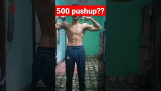 500 Pushupchallenge🤯 | Everyone can  be fir | #shorts #fitness #shortfeed #bodybuilding