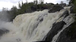 Relaxing Waterfall Sounds for Sleep | Fall Asleep \u0026 Stay Sleeping | Waterfall Haugfossen in Norway