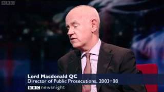 BBC Newsnight: discussion about Mark Kennedy/Stone, undercover policeman, 10th January 2011